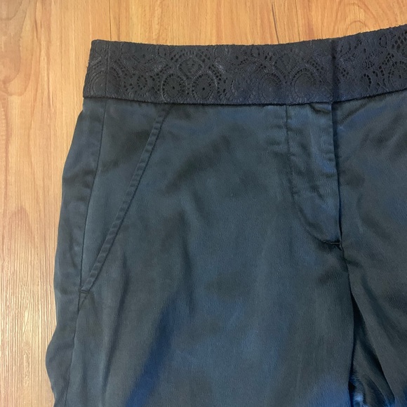 Tory Burch Black Silk Straight Leg Dress Pants - Picture 6 of 8